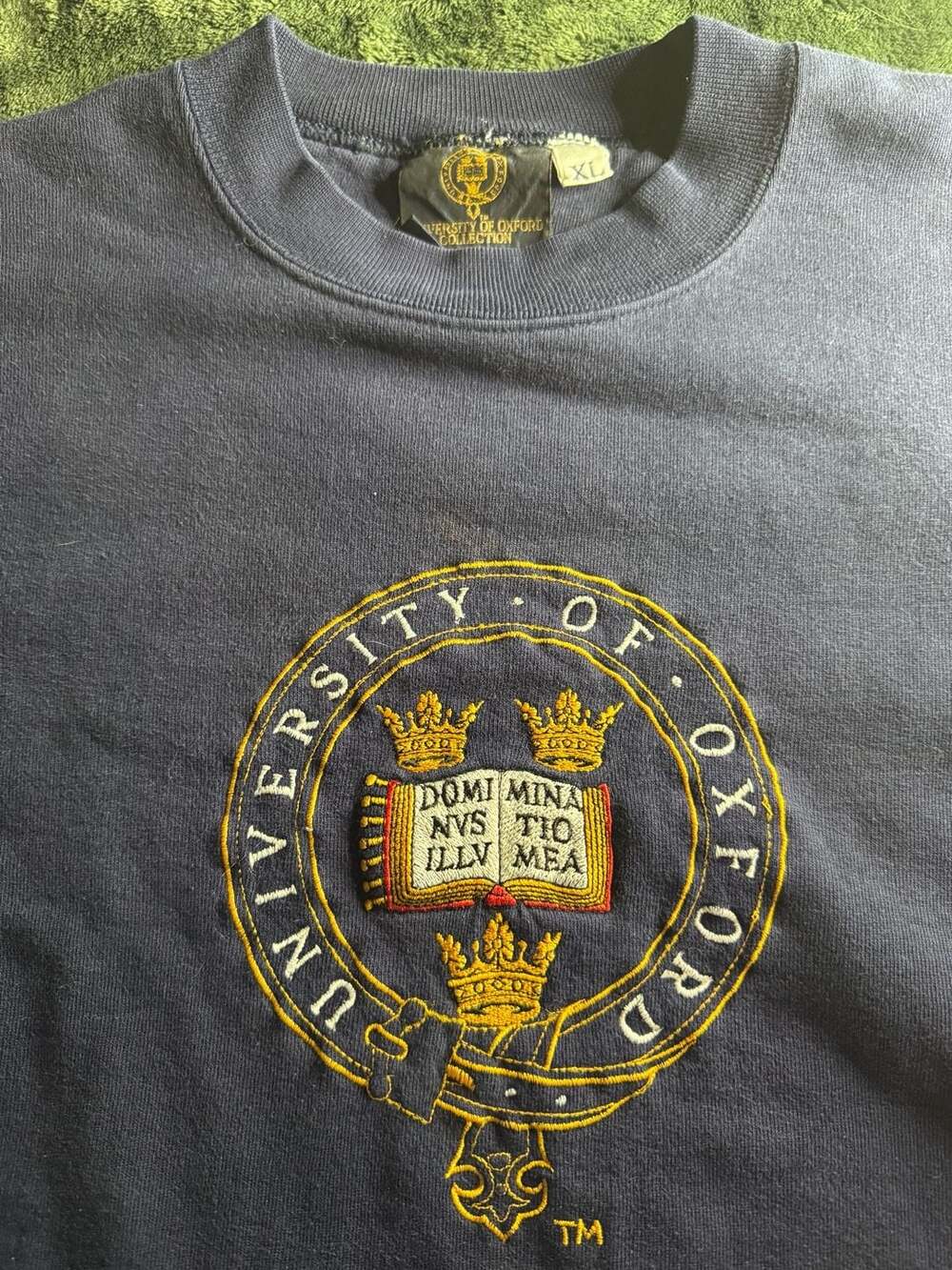 Vintage University of Oxford Collection Navy Blue Crewneck Sweatshirt